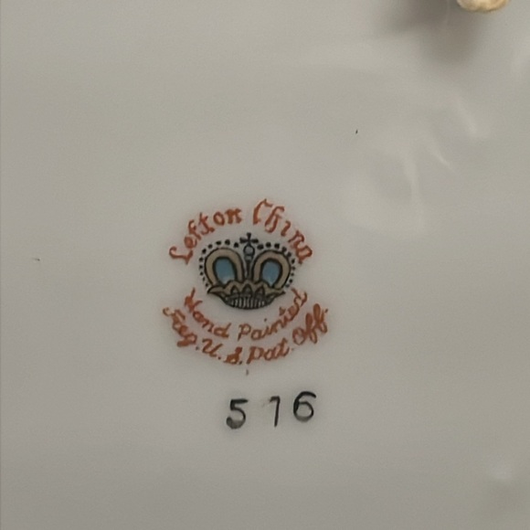 Vintage Lefton China hand painted trinket dish wall hanging yellow Rose design - Picture 3 of 4